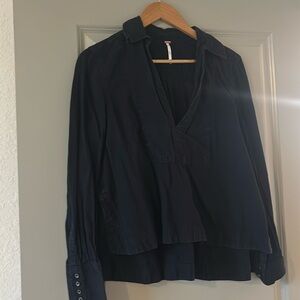 Navy free people top